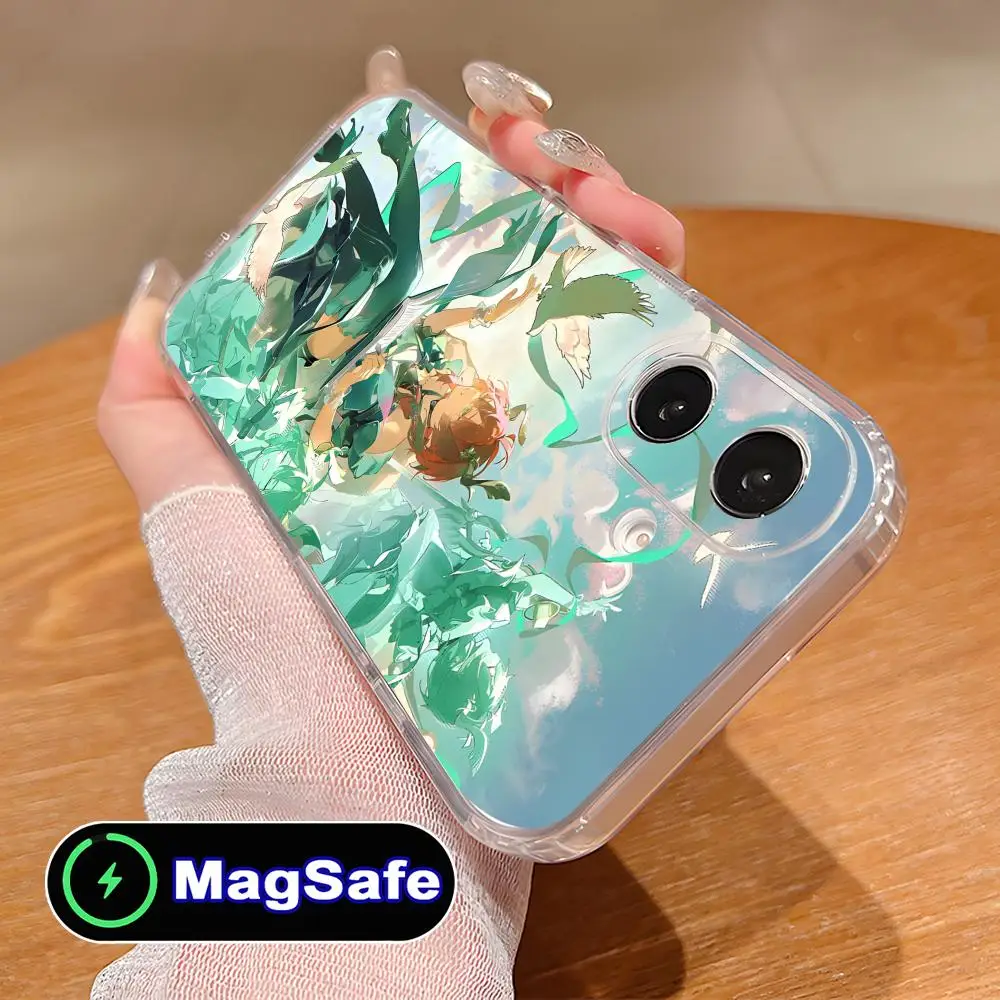 

Чехол для телефона Wuthering Waves Ciaccona для iPhone 17 16 15 14 13 12 11 Air Pro Max Plus Mini Magsafe, прозрачный, цветной, роскошный