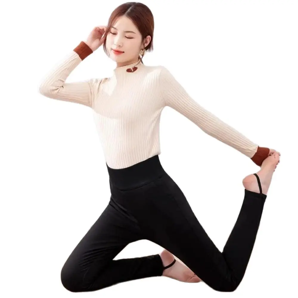 High Waisted Plus Velvet Thickening Slimming High Elastic Large Size Bottoming Warm Pants Down Pants Women's Outer Wear Winter