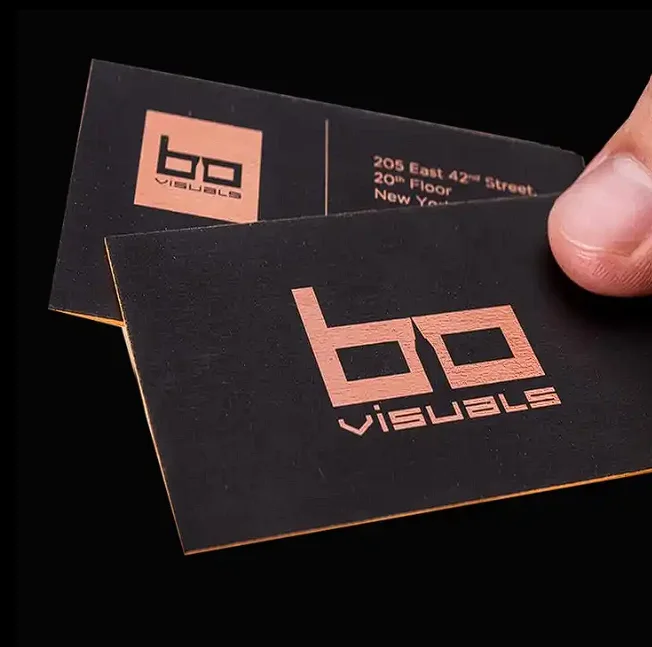 200PCS Custom Luxury Brand Name Gold Foil Printing Logo gold edges White Paper Visiting Business Card