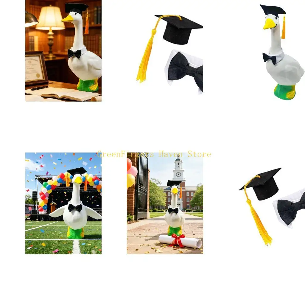 F68D 1Set Graduation Porch Geese Outfit Graduation Porch Geese Costumes Accessories
