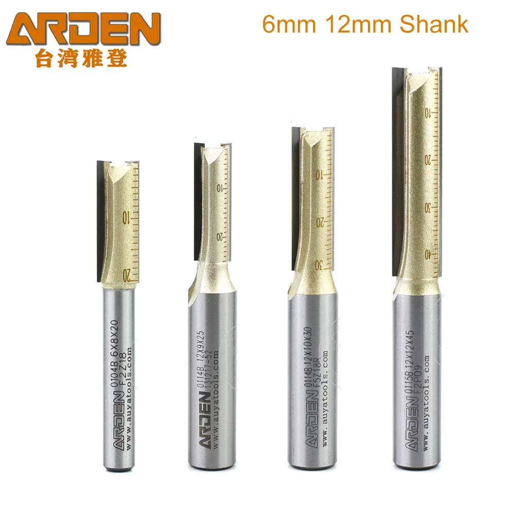 

Arden Metric Shank 6mm 12mm Straight Router Bit Carbide 2 Flute Extended Straight End Mill Engraving Cutting Tool Milling Cutter
