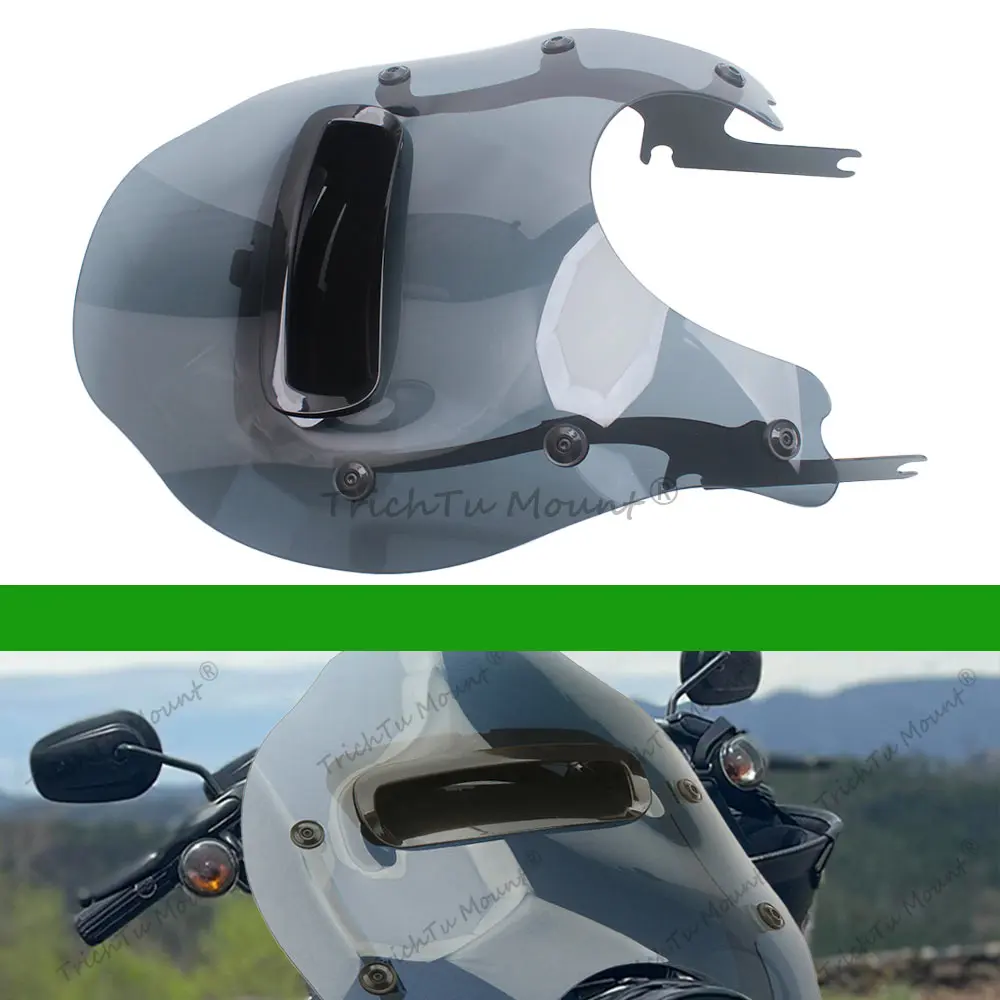 Motorcycle Windshield Wind Deflectors Fits For Harley Davidson Road King Flhrc/I Flhr/I Flhrxs 1994-2025 Light Smoke Windshield