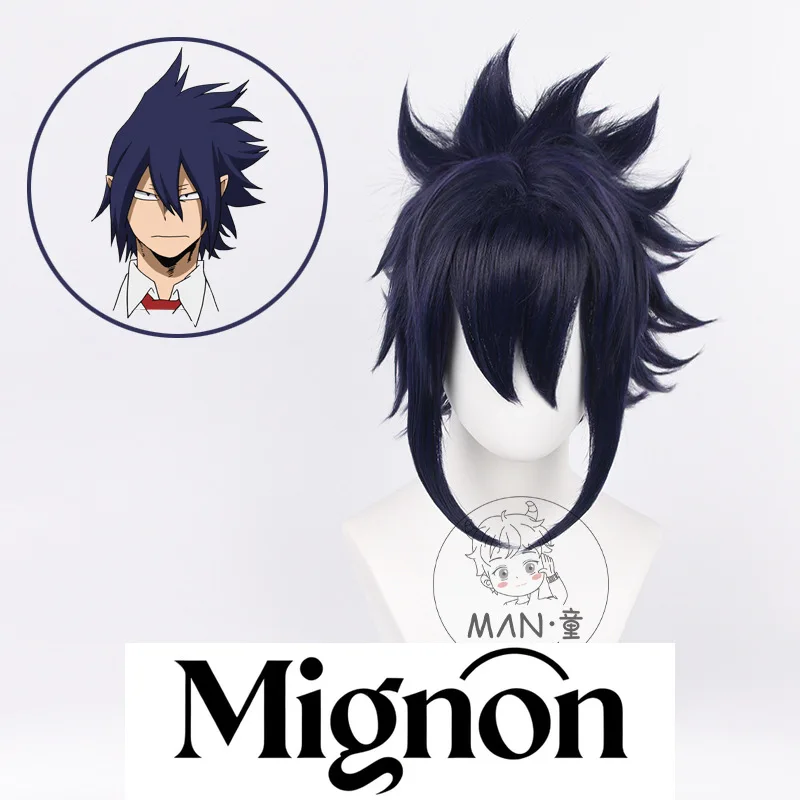 

My Hero Academy Amajiki Tamaki cosplay wig deep blue short hair Halloween gift