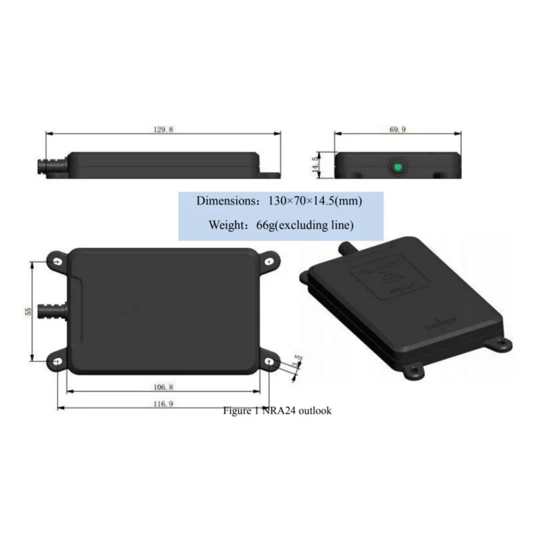 Nanoradar NRA24 50M Altimeter Height Millimeter Wave Measure Lidar For Agricultural UAVs Drone Anti Collision And Ranging