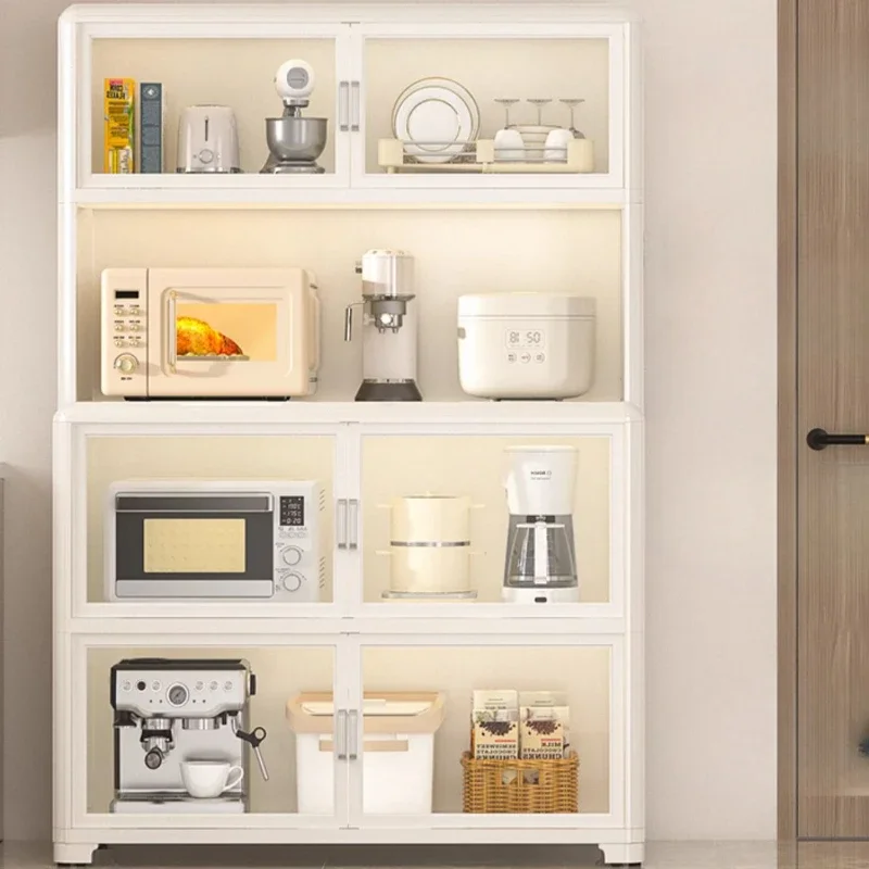 

Multi-functional shelf for kitchen, multi-layer microwave oven, oven, cooker storage cabinet.