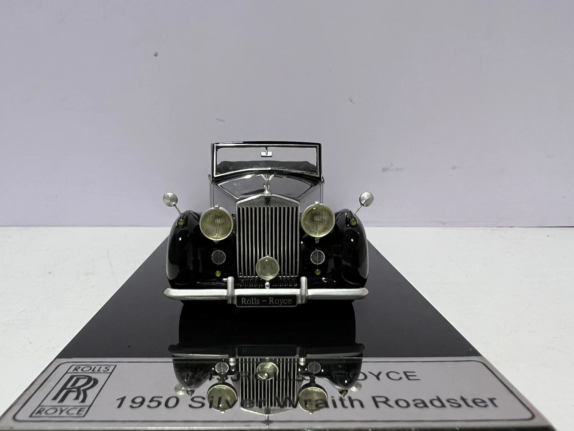 Diecast 1/43 Schaal Rolls-Royce 1950 Zilveren Convertible Hars Automodel Collectible Toy Gift Souvenir Display Ornament