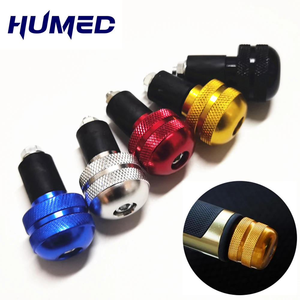 

7/8''22mm Motorcycle Handle Bar Ends Grips CNC Metal Handlebar Counterweight Plug Slider Motor Bike Grips Accessories