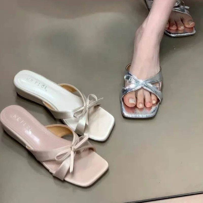 

Summernew Arrivalfrench Square Toe Open Toe Sandals Women's Outwear Super Soft Fairy Style with Skirt Sandals