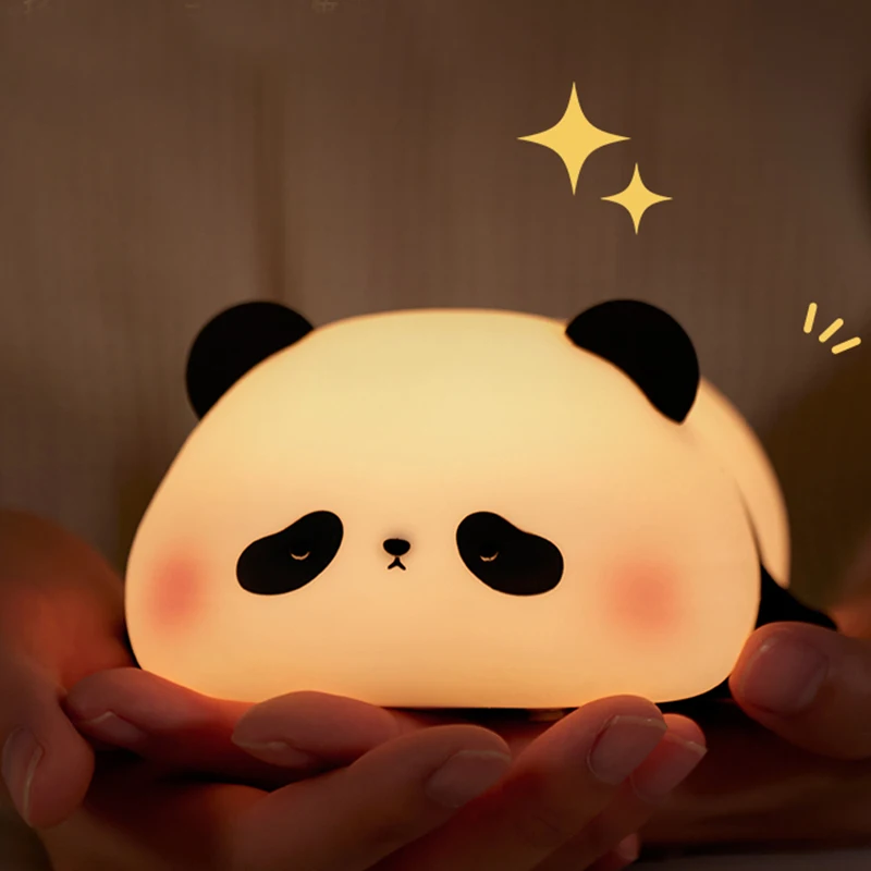 LED Panda Lamp Desk Accessorie Valentine Day Gifts Office Desktop Ornament Birthday Gifts for Kids Cute Cartoon Lamp