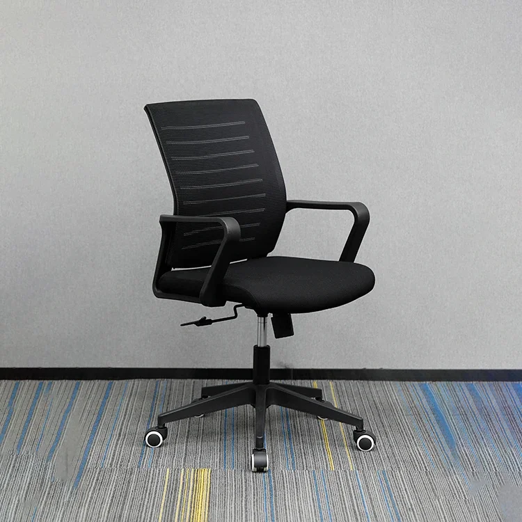 Black Swivel Mesh Office Chair for Staff on Computer Cadeiras de Escritorio Normal Office Chair Sillas Giratorias de Oficina