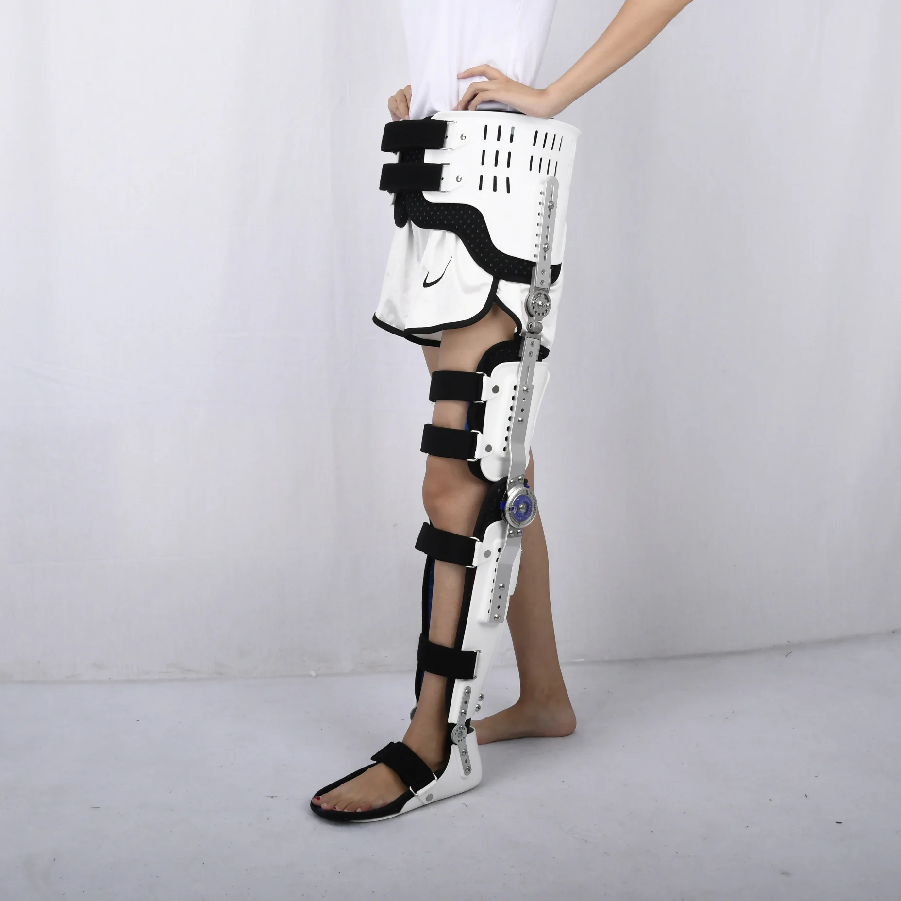 Telescopic Full Leg Auxiliary Support Brace Comfortable Integrated Limb Holding Support for Daily Wear