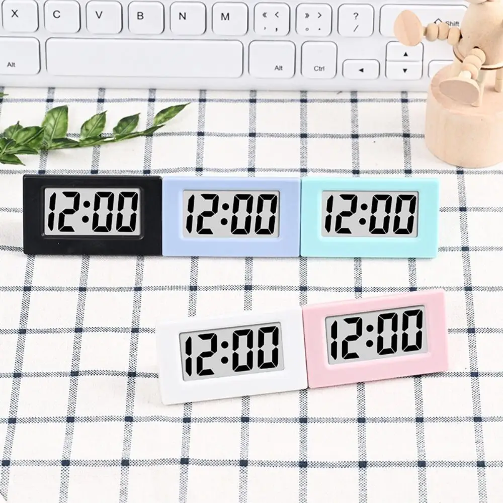 Multi-purpose Simple LED Digital Clock Cute Time Display Mini Triangle Clock Mute Desk Electronic