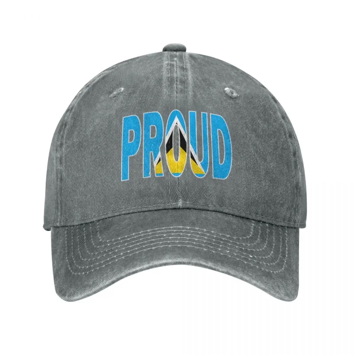 

St Lucia Flag in The Word Proud - Saint Lucia - Soca Mode Baseball Cap fun hats tactical cap Rave For Women 2026 Men's
