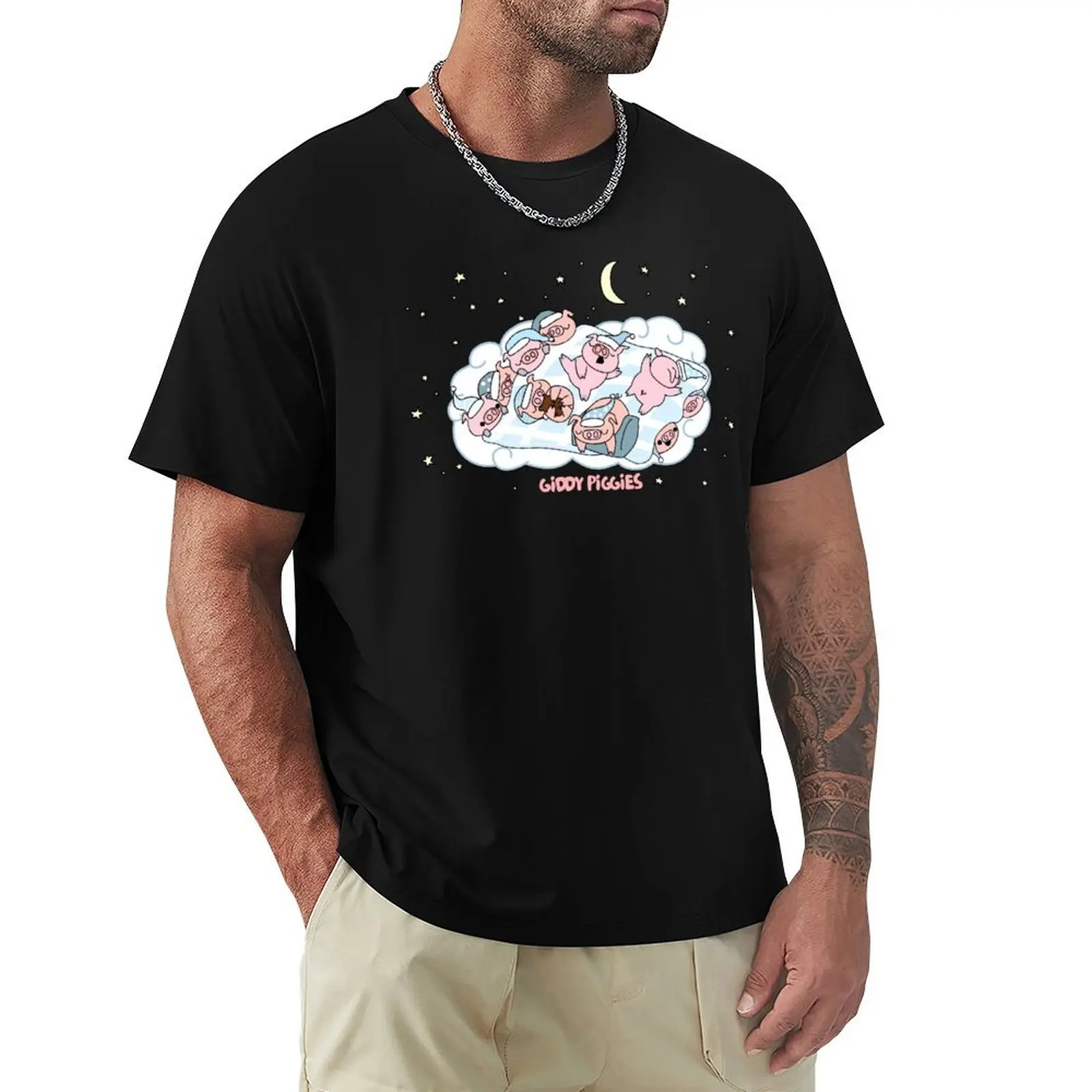 Bedtime Giddy Piggies T-Shirt Large Size Soft Cotton T-Shirt