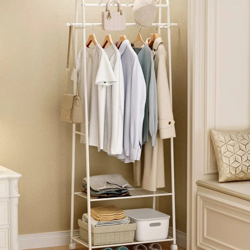 Hanger floor-to-ceiling bedroom coat rack simple household hanger living room balcony drying rack indoor mobile hanger