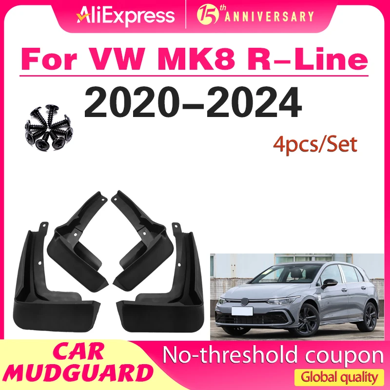واقيات الطين للسيارة Volkswagen VW Golf 8 MK8 R-Line GTI GTD GTE Hatch Variant 2020 - 2024 ملحقات واقيات الطين والرذاذ