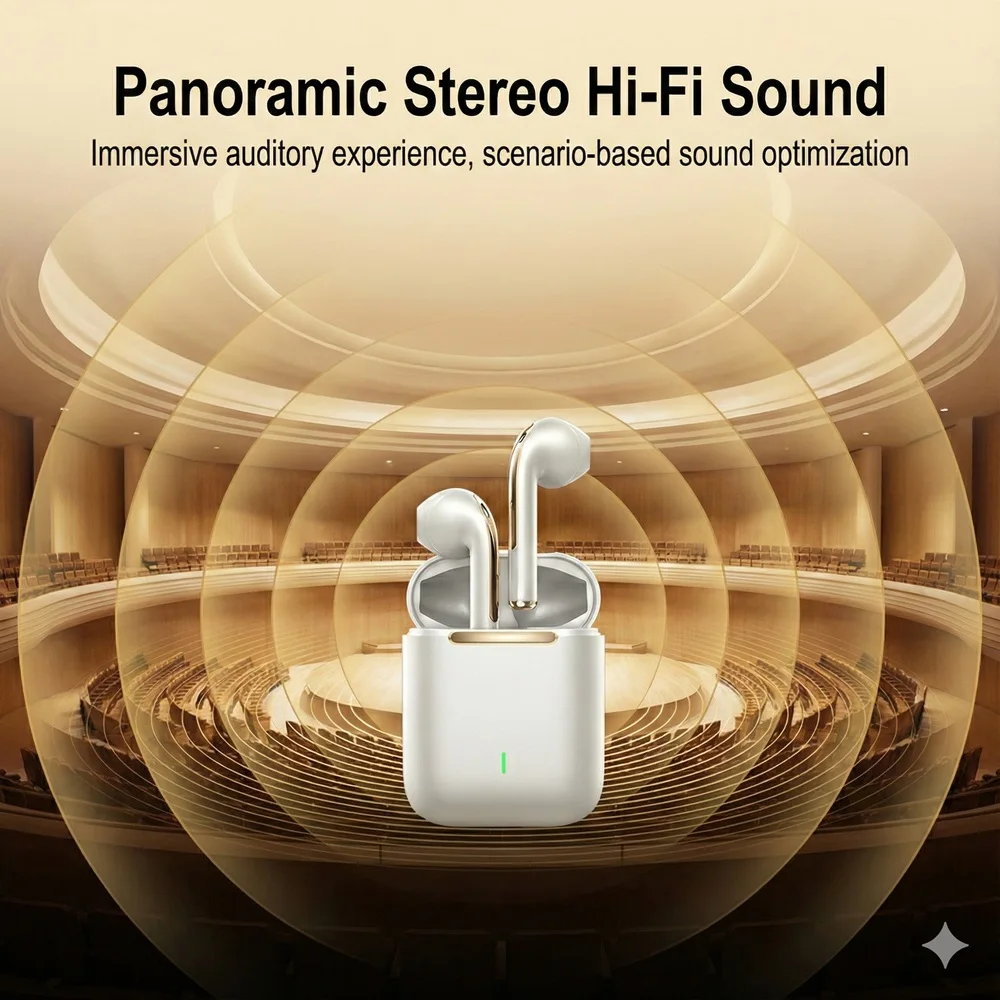 Original Wireless Bluetooth Headphones HiFi Stereo Sound Smart Touch Control HD Call Low Latency for Gaming Sports Workouts