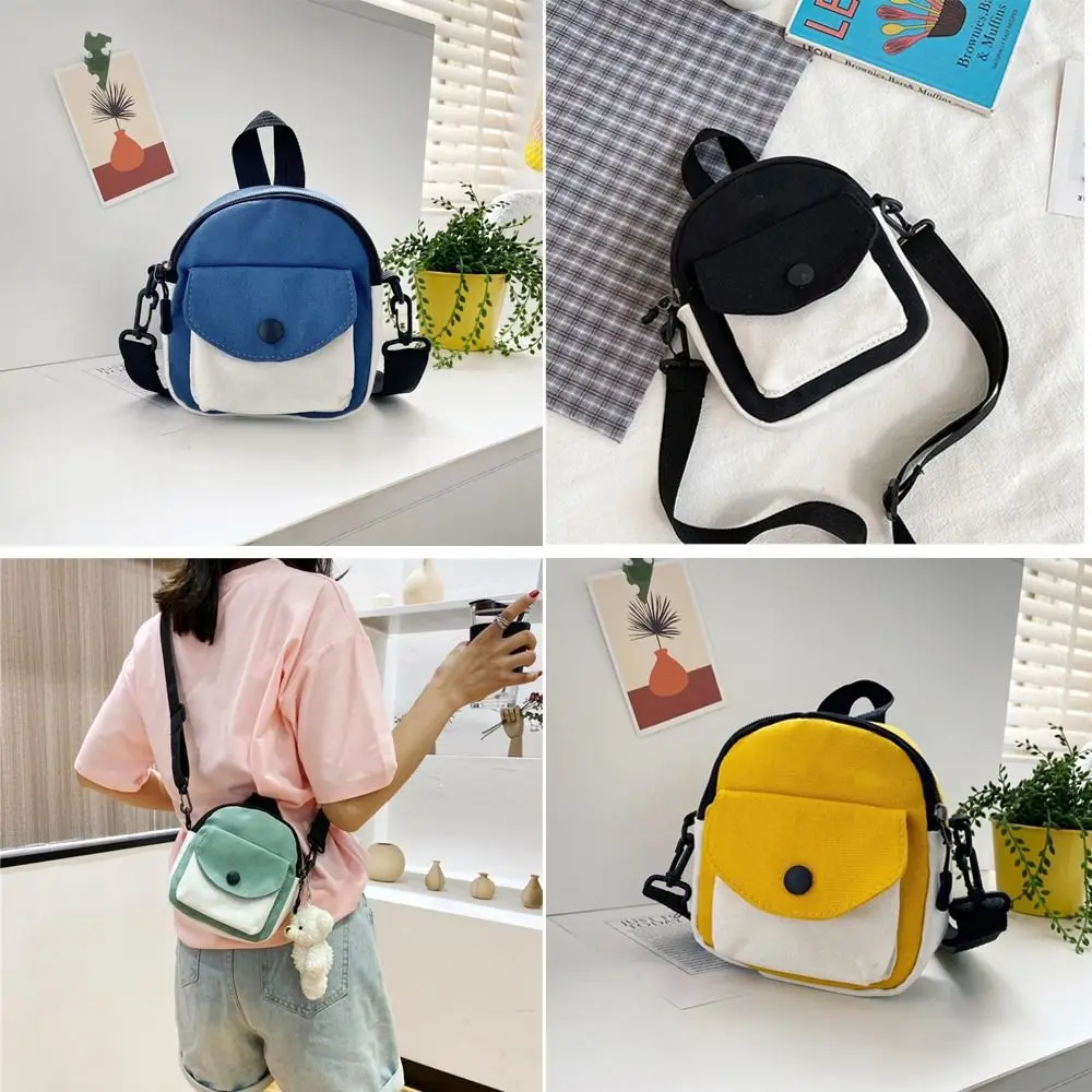 Bandolera pequeña versión coreana, bolso de mensajero versátil informal, bolso de hombro lindo, bolso de lona