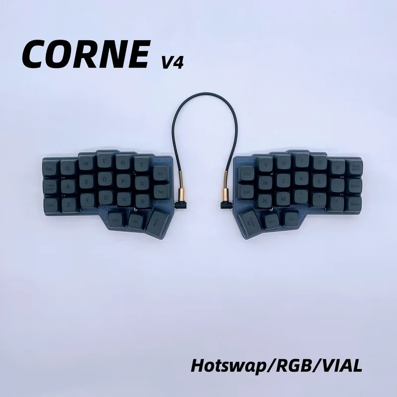 Corne Split Keyboard With Split Hands Ergonomic Qmk Split Supports Hot Swappable Rgbvial Left And Right Hand Keyboards And Kits