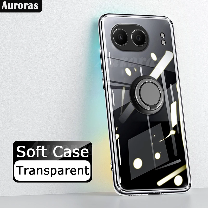 Auroras For Oneplus Nord 4 5G Case Adsorbable Ring Clear Silicone Shockproof Soft Shell For Oneplus Nord CE4 Lite 5G Back Cover