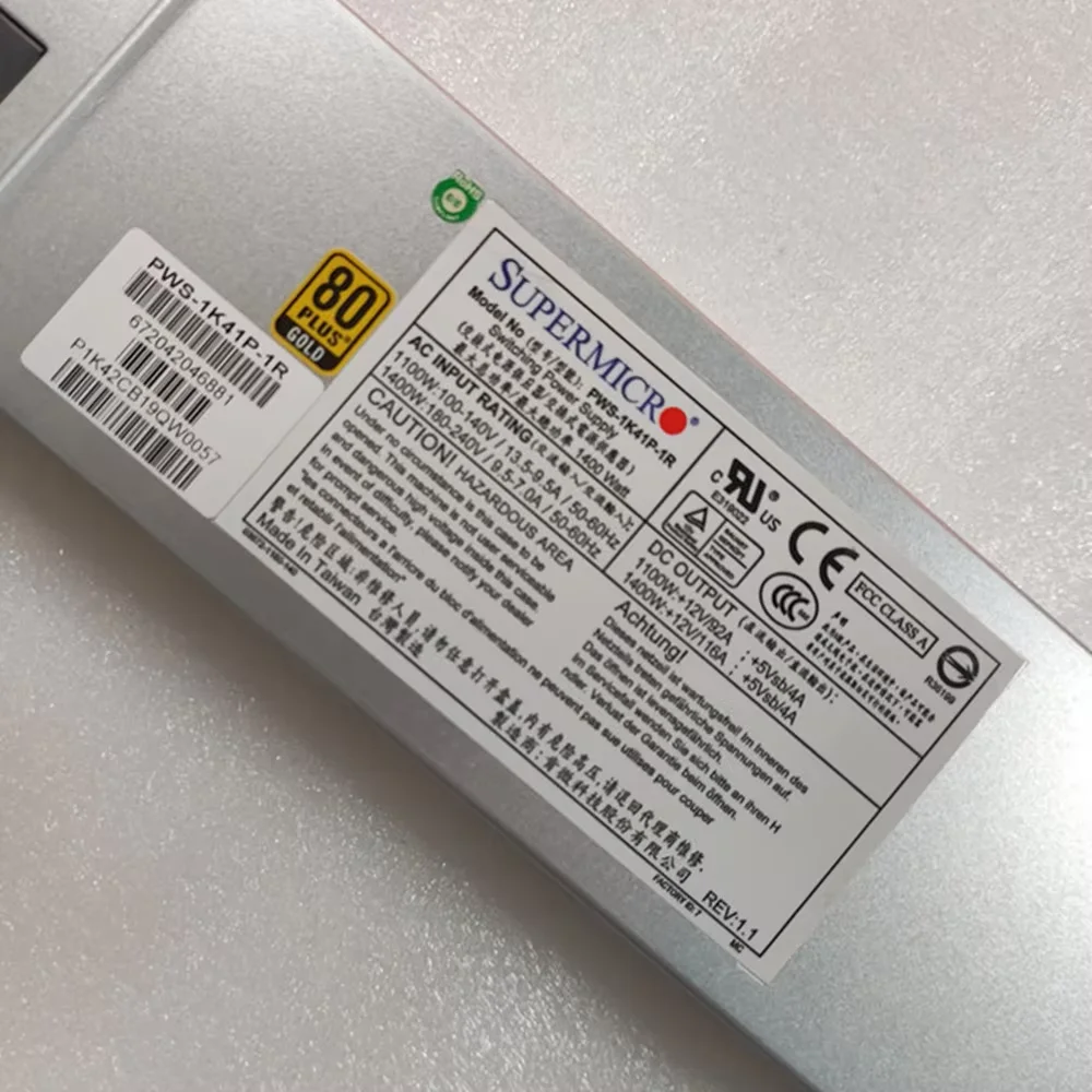 Y Store PWS-1K41P-1R 1400 واط واط كفاءة عالية الساخن مبادلة التيار الكهربائي لخادم T740 55E Psu الشحن السريع #2