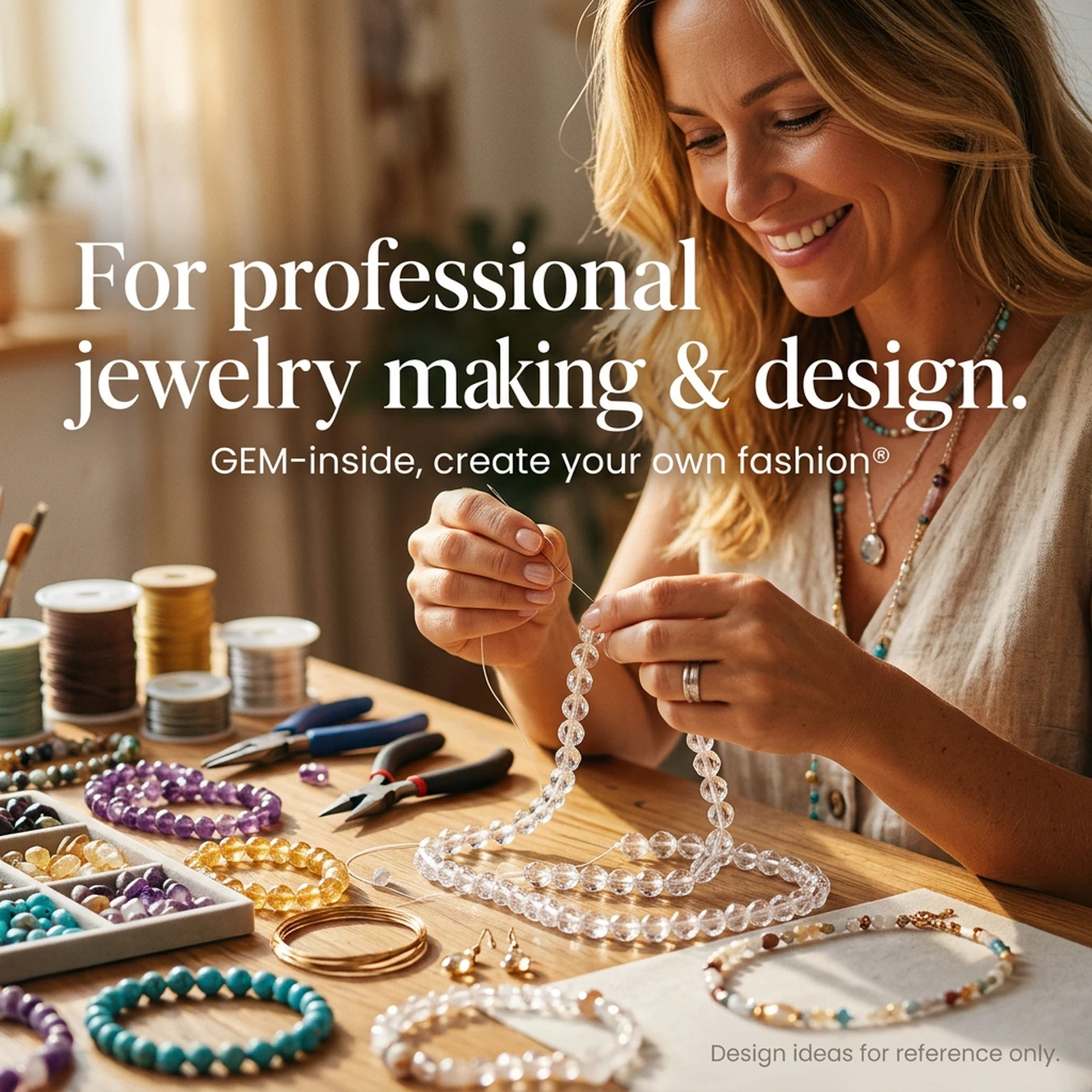 Faceted Natural White Clear Quartzs Crystal Beads Natural Stone Beads DIY Loose Beads For Jewelry Making Strand 15\