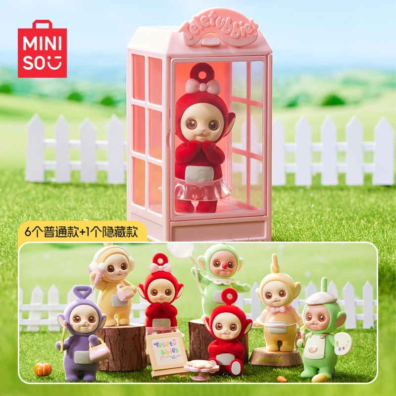 Miniso Teletubbies Blind Box Tinky Winky Dipsy Laa-Laa Po Anime Figure Cartoon Kawaii Collectible Model Figurine Toy Doll Gift