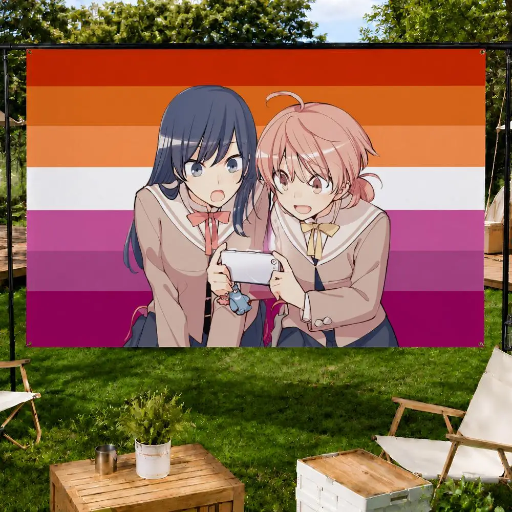 Anime B-Bloom Into You Yuri Romance Flags Fan support, home, dormitory, wall decoration, outdoor camping, party banners, gifts