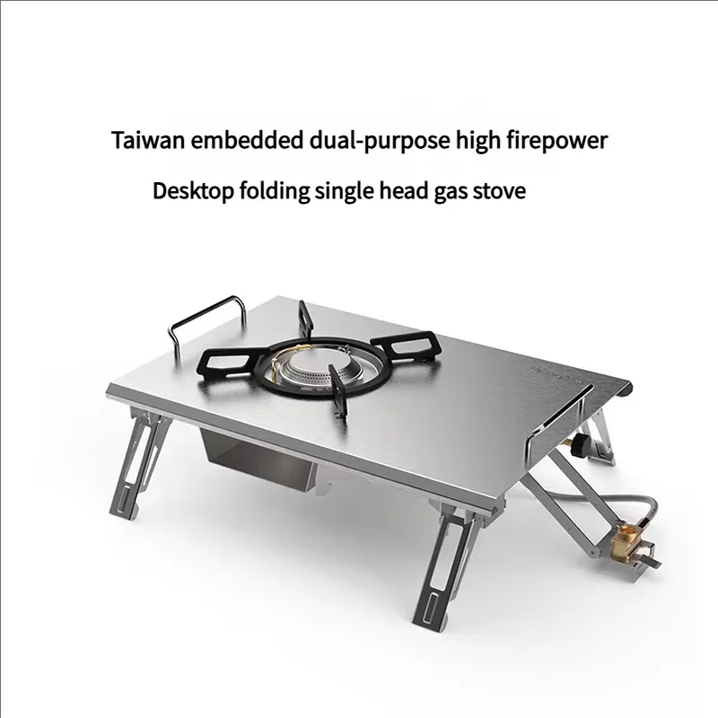Customizable Butane Gas Stove Portable Stainless Steel Camping Burner Lightweight Durable for Outdoor BBQ Picnic