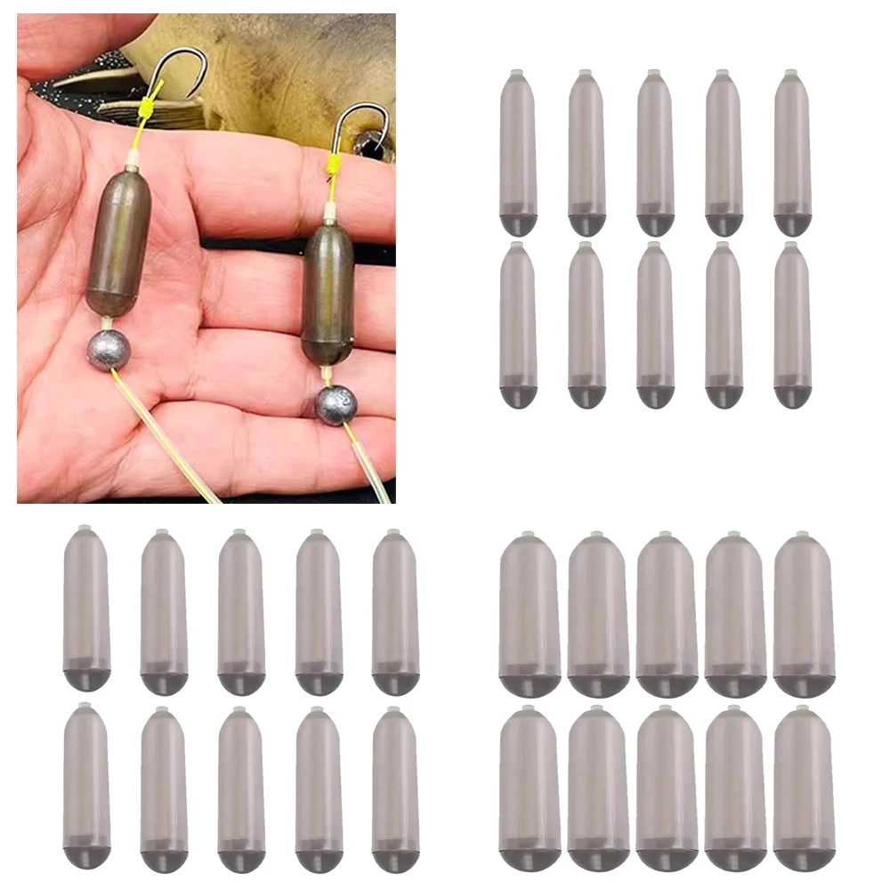 

20pcs Fishing Hair Rigs Hook Floating Anti Bottom Suspension Tools Carp Fishing Hook Buoyancy Tube Plastic Fishing Tackle