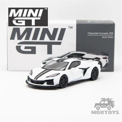 MINI GT 1:64 Chevrolet Corvette Z06 2023 Arctic White Diecast Model Car