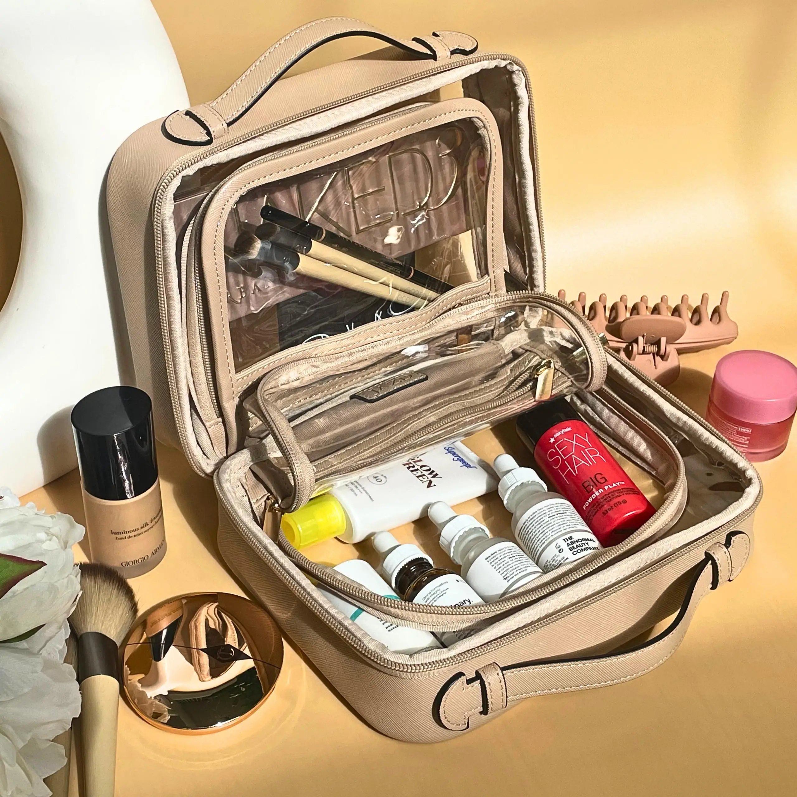 Trousse de maquillage transpar - Women Vanity Bags avis et prix