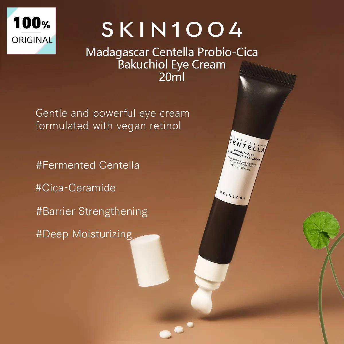 SKIN1004 Madagascar Centella Probio-Cica Bakuchiol Eye Cream 20ml, Korean Skincare, Nourishing, Korean Cosmetics, Korean Makeup