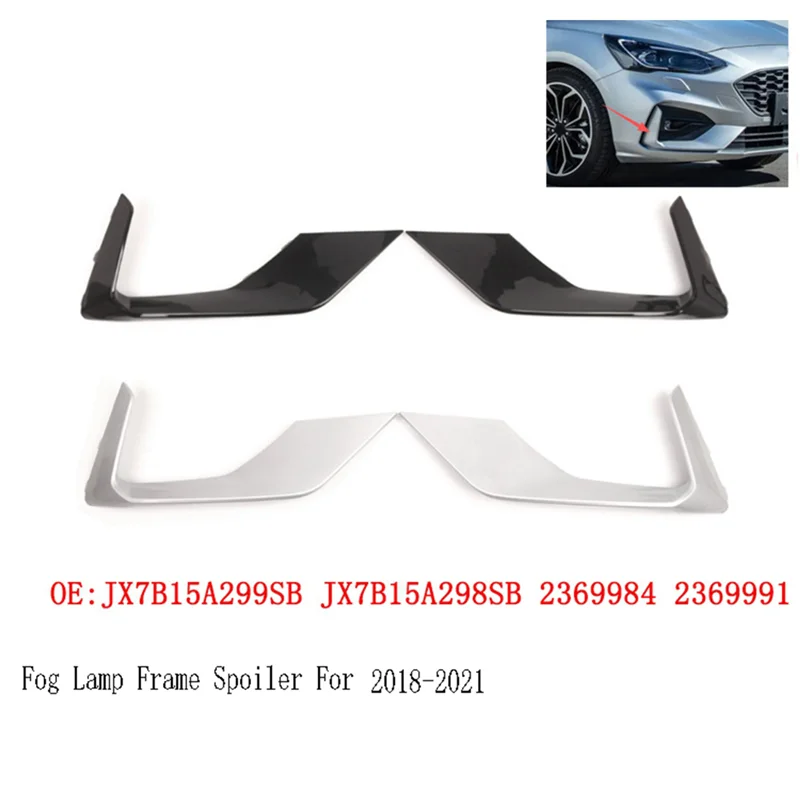 إطار مصباح الضباب المصد الأمامي المصد الأمامي ذو الشبكة السفلية لسيارة Ford Focus ST Sport MK4 2018-2021 2369984 2369991 أسود لامع