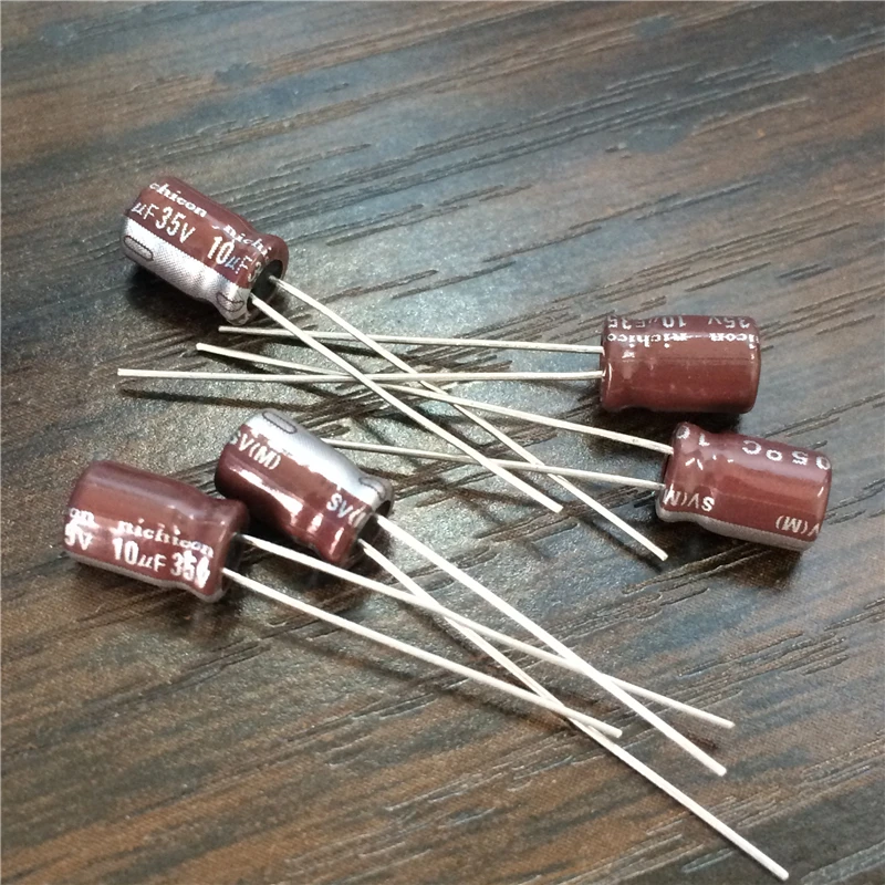 10pcs 10uF 35V NICHICON SV Series 5x7mm Long Life 35V10uF Aluminum Electrolytic Capacitor