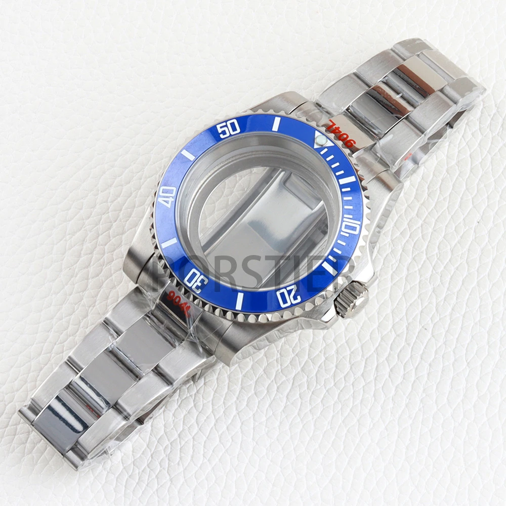 

40mm NH35 Watch Case Sapphire Glass Stainless Steel Oyster Polished Bracelet for Yacht-Master SUB NH34 NH35 NH36 NH38 Movement