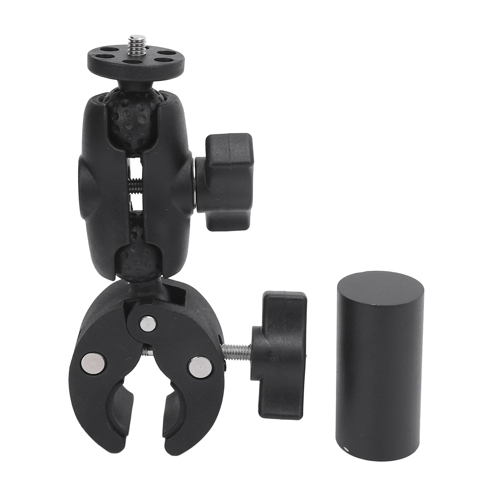 Clamp Mount and Adaptor for Mini Dishy Antenna Aluminum Alloy Adjustable Angle Car RV Ladder Pole Mounting Bracket