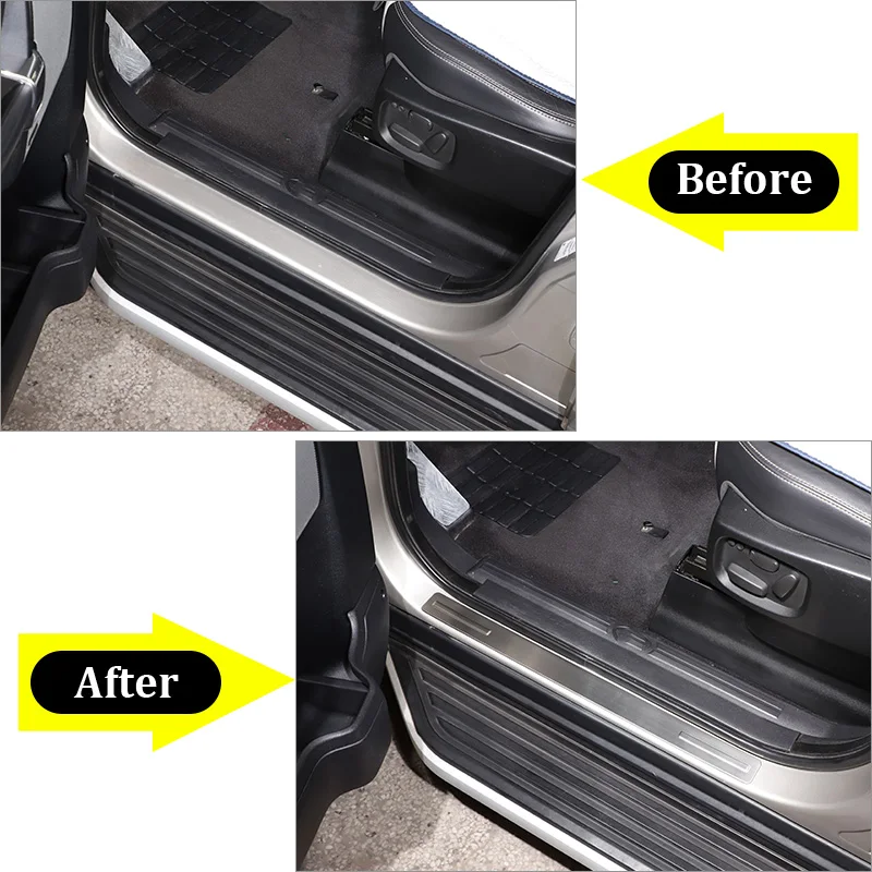 For Land Rover Discovery 4 LR4 2010-2016 Accessories Stainless Steel Car Door Sill Kick Scuff Plate Protector Trim Cover Guard