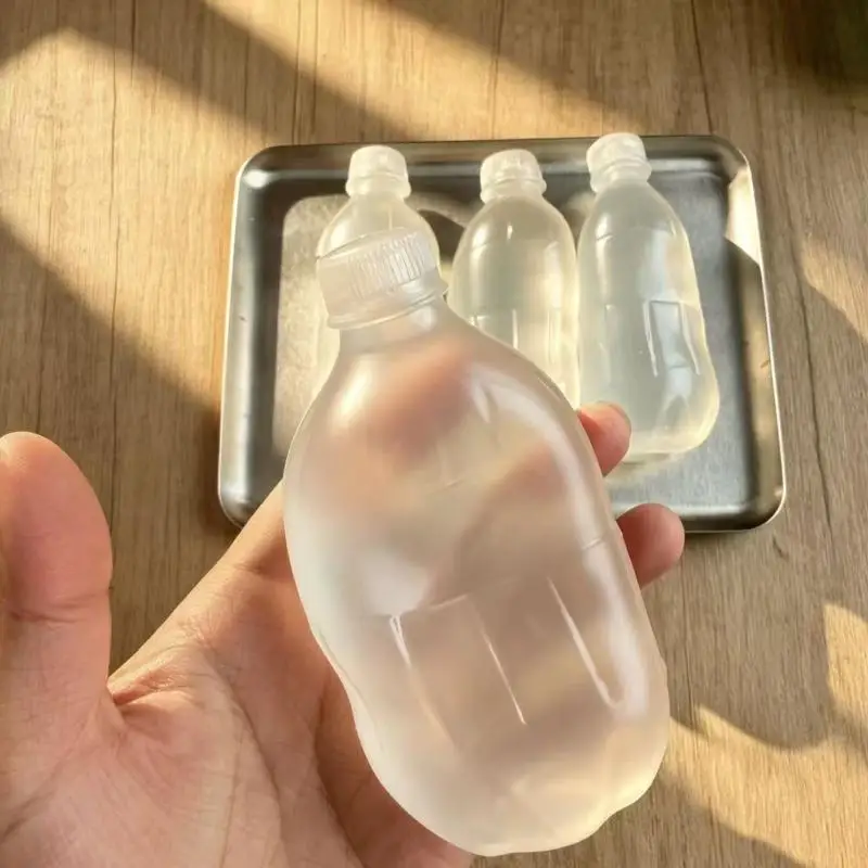 Transparent Water Bottle Toy Clear Jelly Squeeze Fidget Toy Slow Rising Stress Relief Decompression Desk Toy Gift