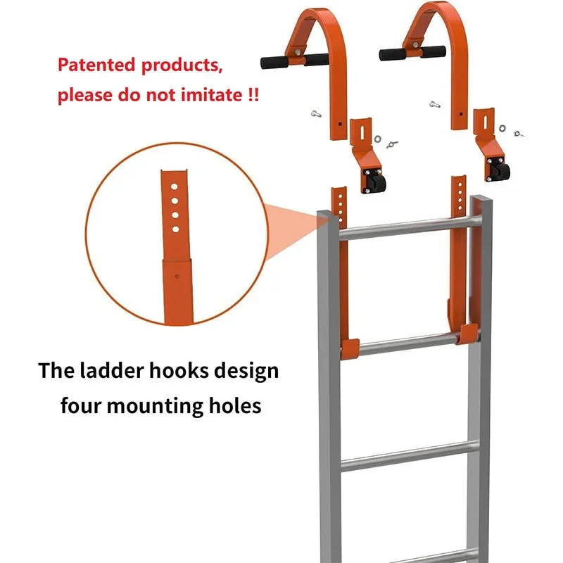 Vertical ladder hook stabilizer