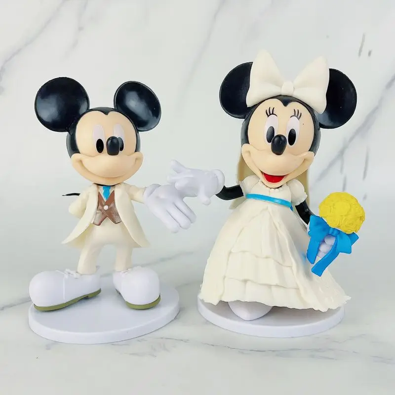 Anime Cartoon Topolino Minnie Action Figure Modello Giocattolo Proposta Decorazione di nozze Ornamento per auto Regalo di Natale per ragazzi e ragazze