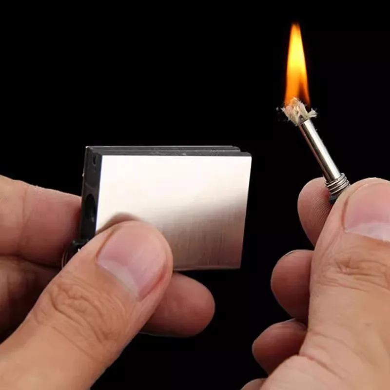 Wanci Match Keychain Waterproof Creative Ignition Safety Match Stick Stainless Steel Lighter Waterproof Cigarette Lighter - Image 4