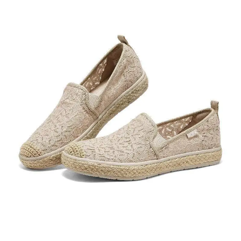 Skechers Womens 114046‑NAT Natural Color Slip On Loafers Breathable Lightweight Comfort Daily Commuter Casual Shoes