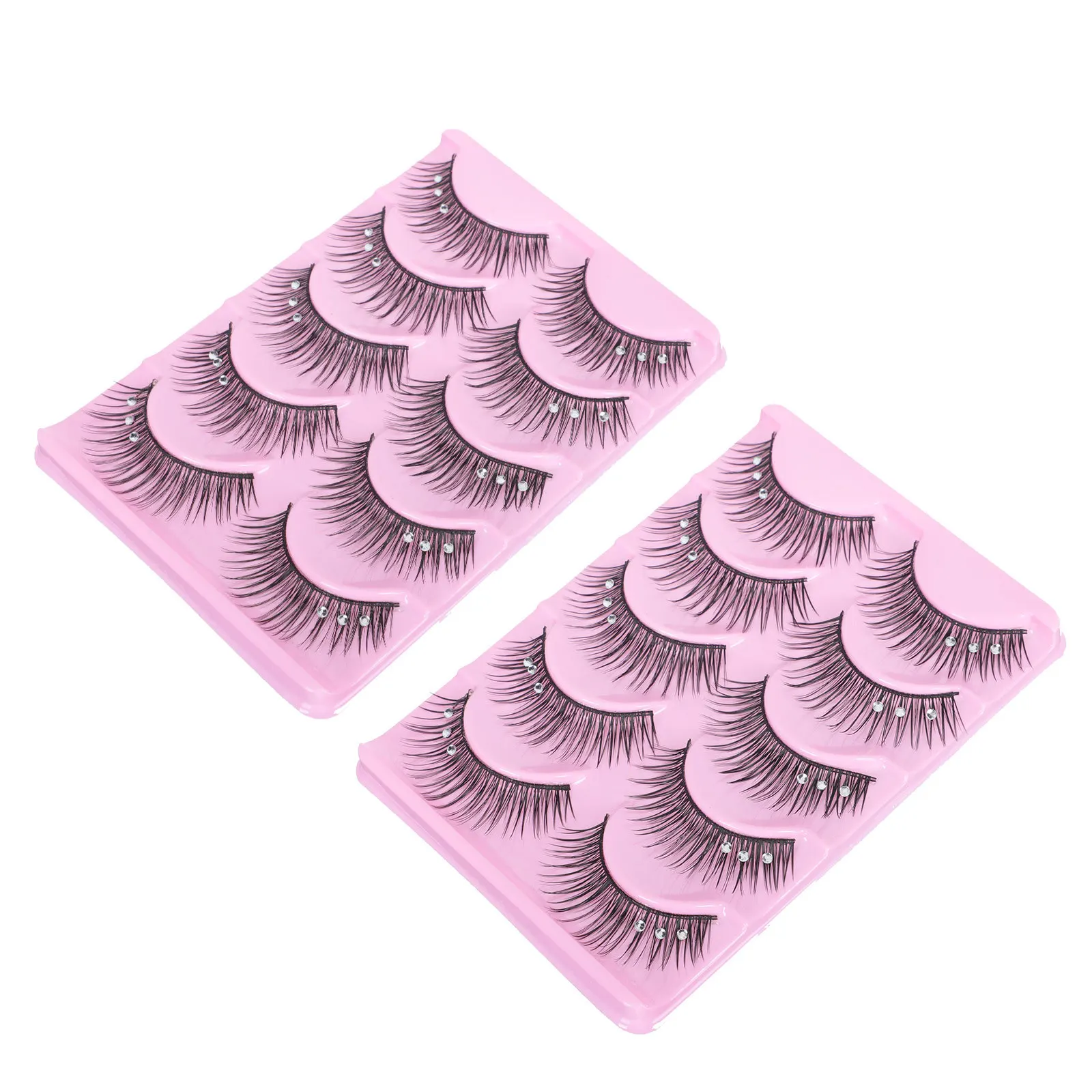 

Women's Fake Lashes Diamond Artificial Fiber Long Natural Style Prom Party Dense False Eyelashes Makeup Extension