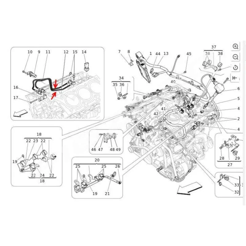Knock Sensor Left Right Automotive Accessories for Maserati Geberit Quattroporte Levante