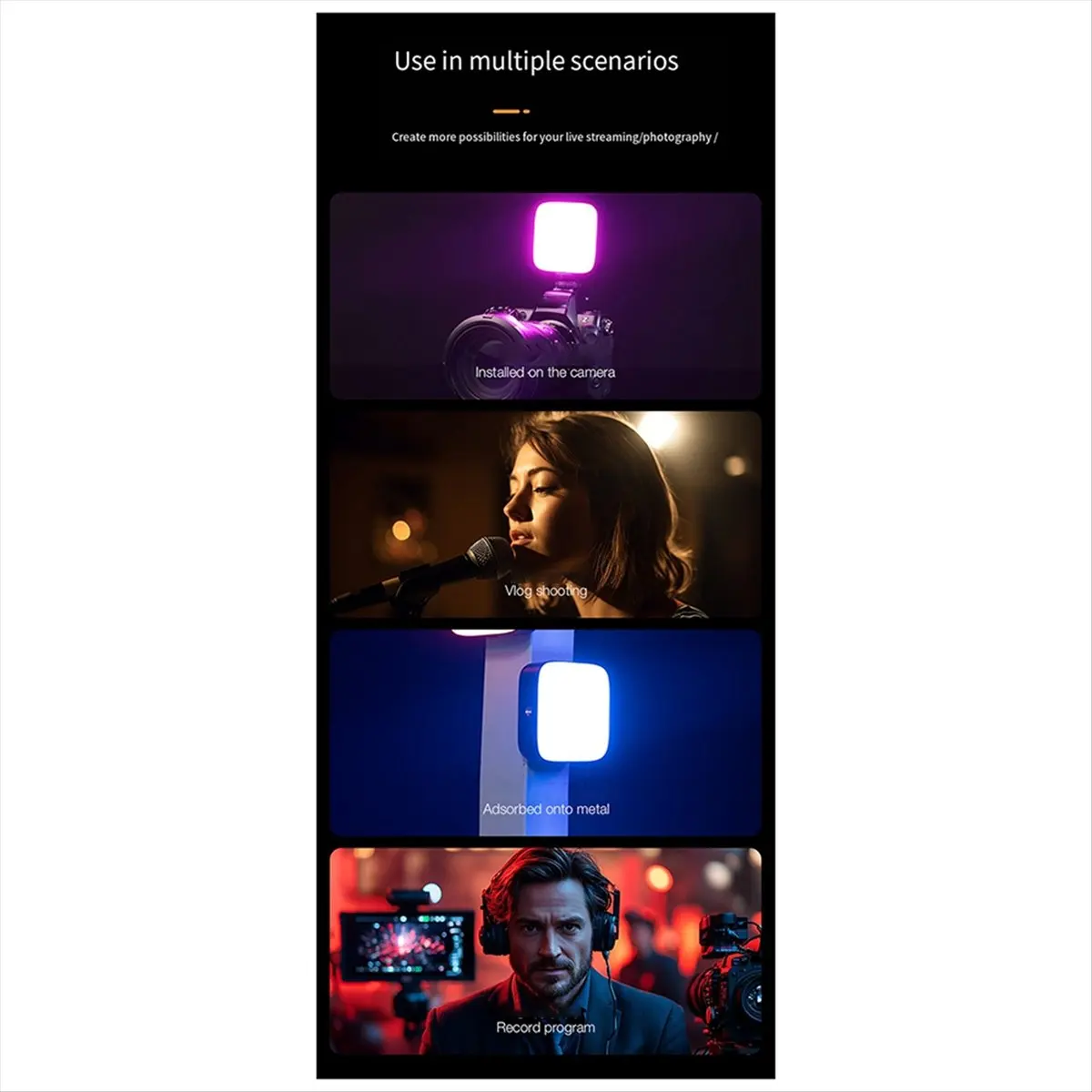 

goodidea Новая магнитная карманная RGB-лампа M22 для видеоконференций, подсветка для мобильного телефона, камеры, фото- и видеосъемки, прямых трансляций A