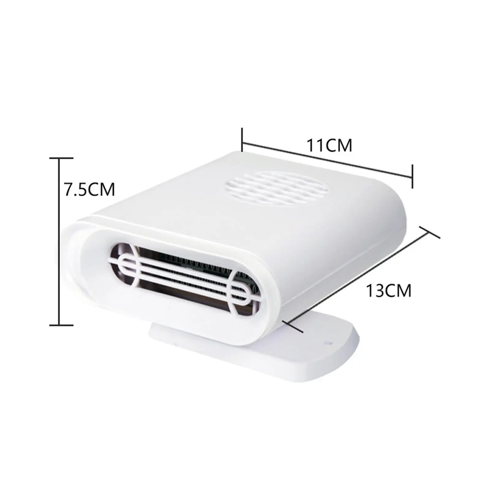 Vehicle Car Fan Heater Heating Windscreen Defogger White Windshield Defrosting 360 Degree Rotatable for Automotive Space Saving