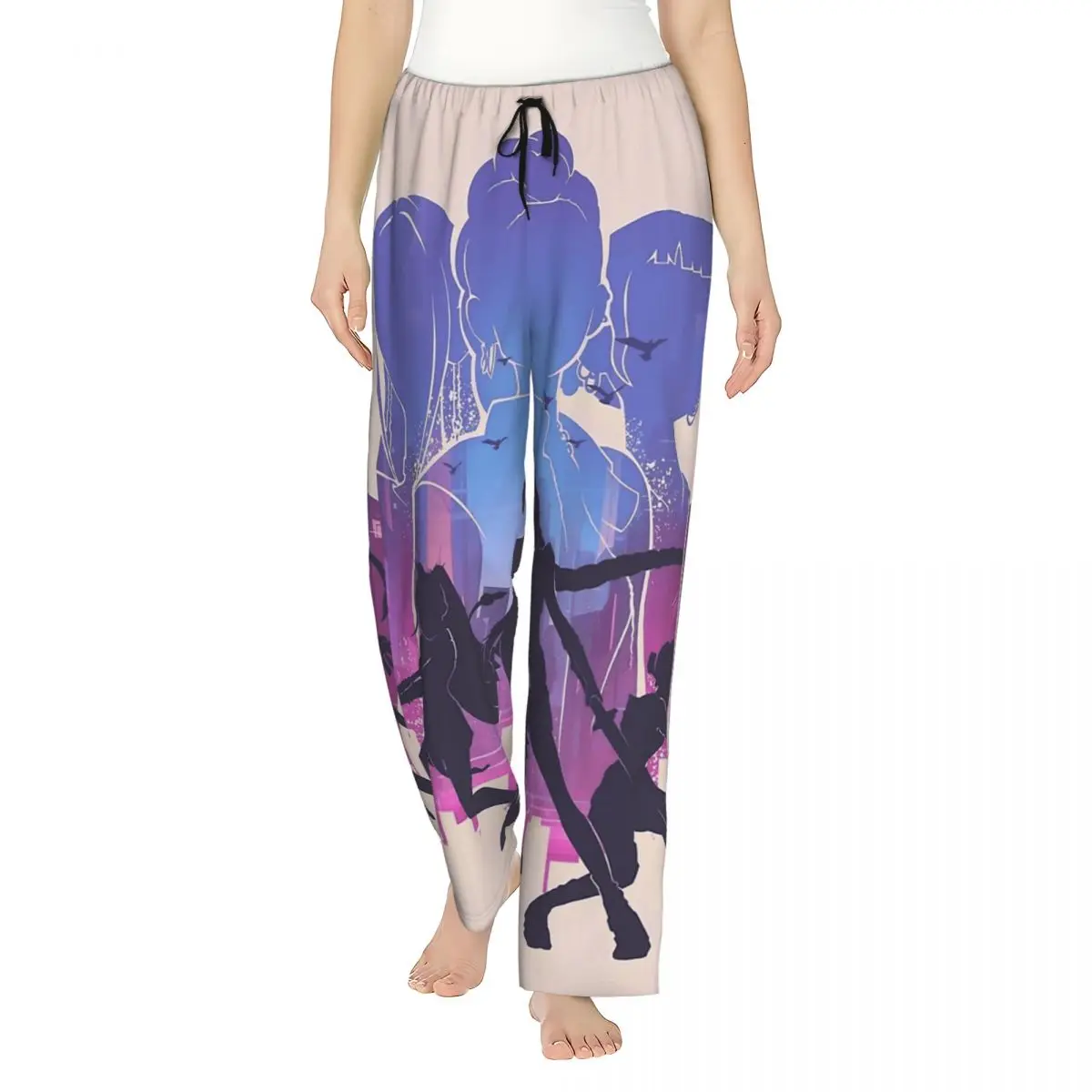 

Pajama Trousers KPop Demon Hunters The HUNTRIX Girls Homewear Spring Breathable Pajamas Women Vintage Sleep Design Home Trousers