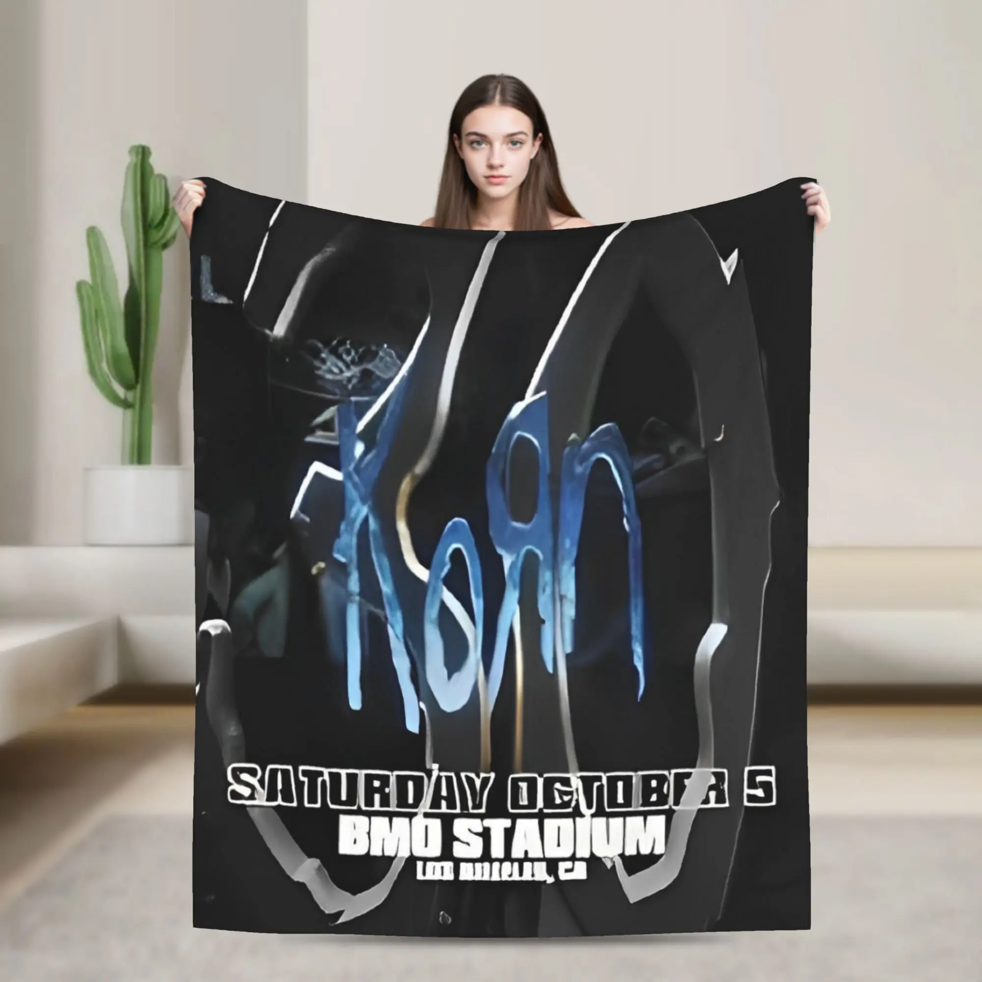 Korns Heavy Metal Blankets Nu Band Neidermeyers Flannel Novelty Breathable Throw Blanket for Home Restaurant Spring/Autumn