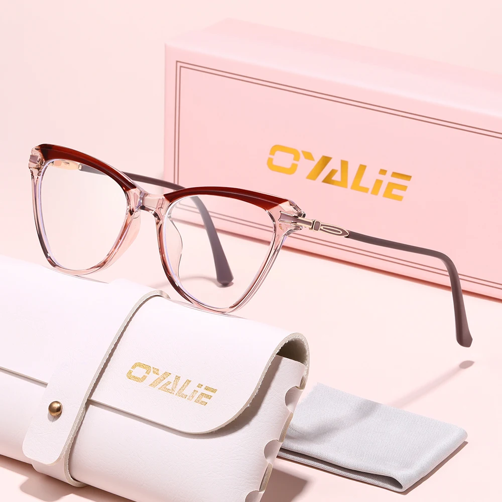 Oyalie Mehrfarbige klassische Modebrille mit mehreren Farbkombinationen, optionalen exquisiten Verzierungen, trendigem, gesichtsformendem Design, geeignet für verschiedene Anlässe und als